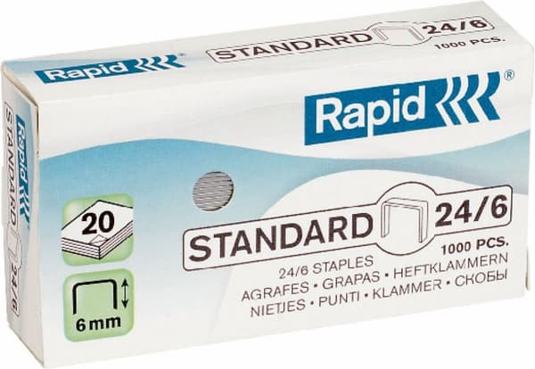 Esselte Rapid Standardhæfteklammer 24/6, 1000 stk (24855600)