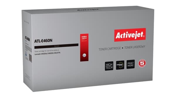 Activejet-väriaine ATL-E460N (korvaa Lexmark E460X21E; Supreme; 15000 sivua; musta)