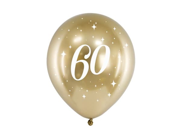 PartyDeco Balloner Blank 30cm, 60, one size guld