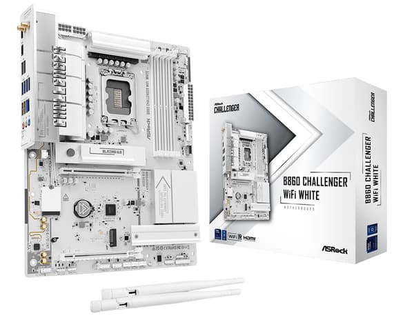 ASRock B860 Challenger WiFi White - bundkort - ATX - LGA1851 Socket - B860