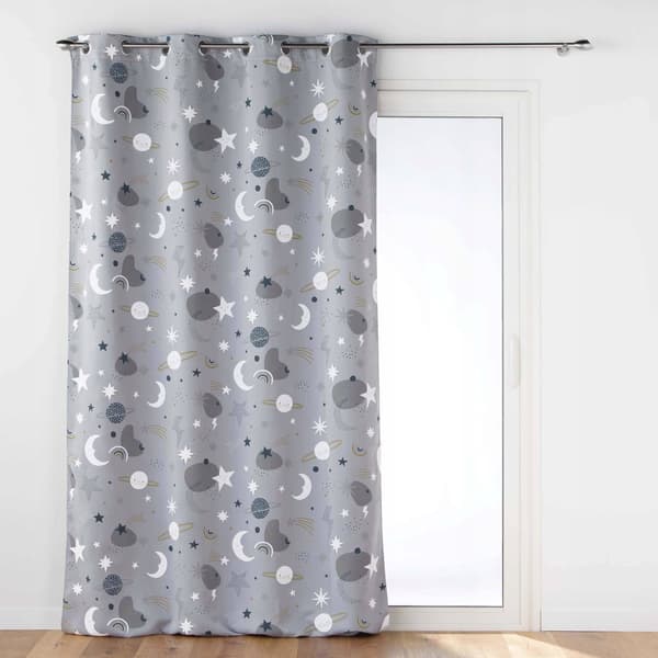 Douceur d`Interieur Gardin med ringe MOONLIGHT, mørklægning, 140 x 260 cm