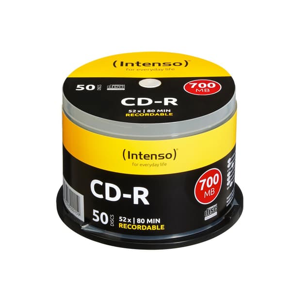 1x50 Intenso CD-R 80 / 700MB 52x Hastighed, Cakebox