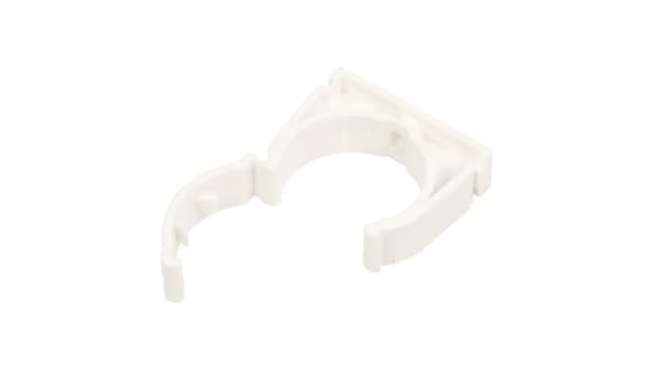 Lukket holder til rør 37mm hvid UZE-37 /50stk. /