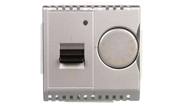 Simon Basic Temperaturregulator med Intern Sensor 16A 230V Sølv Mat BMRT10W.02/43