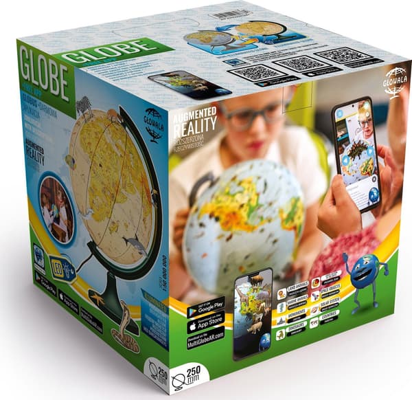 Zoologisk jordglob med applikation 25cm