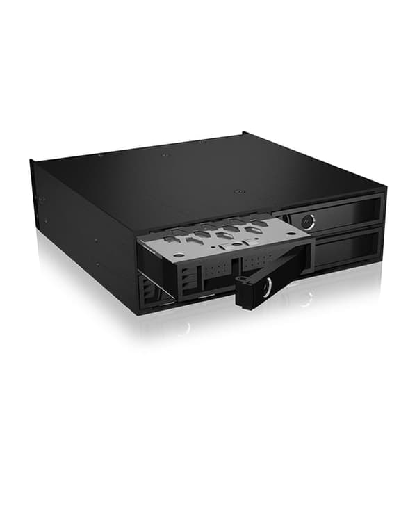 ICY BOX IB-2242U2K 13,3 cm (5.25") Opbevaring drev bakke Sort