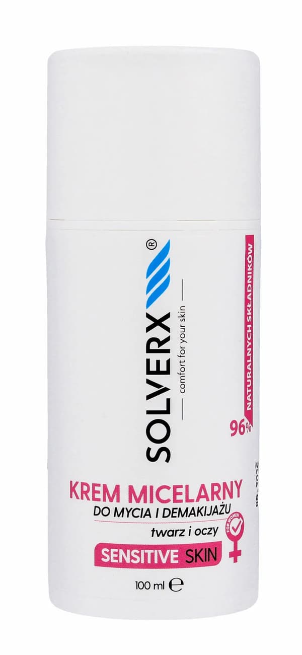 Solverx Sensitive Skin Micellar-voide meikinpoistoon 100ml