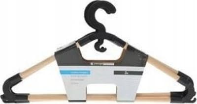 Storage Solutions Garderobebøjle, Fyrretræ og PP-indsatser, 3 Styk
