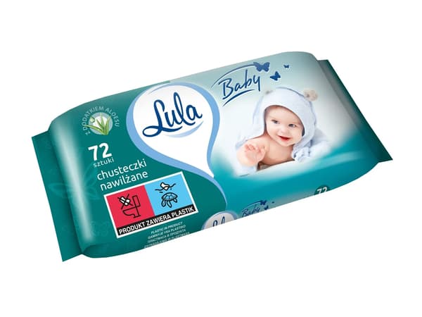 Lula Vådservietter med aloe vera 72 stk.