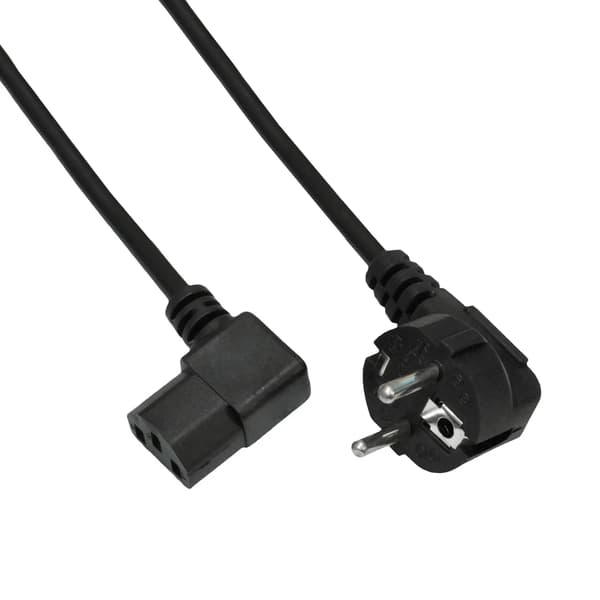 Vinklad PC-strömkabel 1,5 m AK-PC-02C