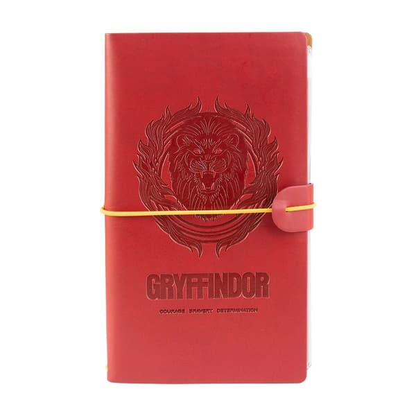 Harry Potter - Gryffindor Rejse Notesbog i Læder 12x19,6 cm (Rød)