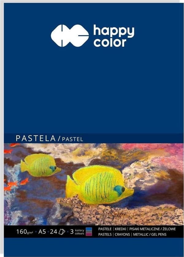 Pastellblock A5/24K 3färger 160g HAPPY COLOR