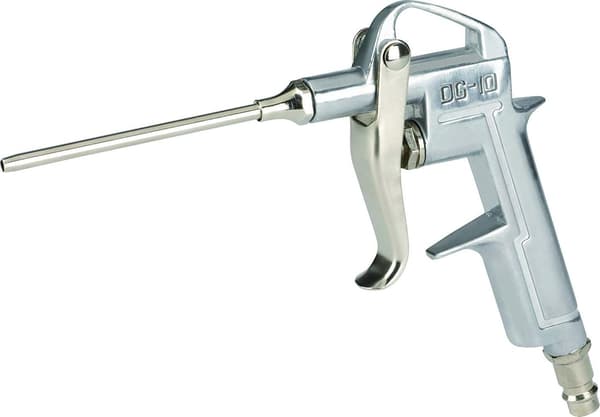Blæsepistol, lang med nippel (sølv)