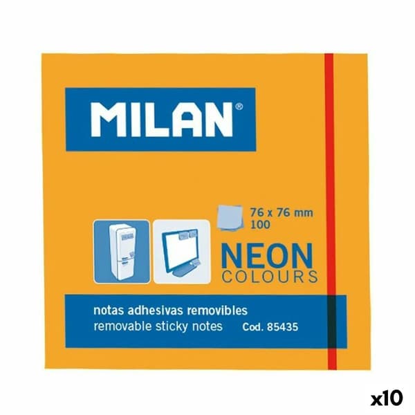 Sticky Notes Milan 76 x 76 mm Orange 10 enheder