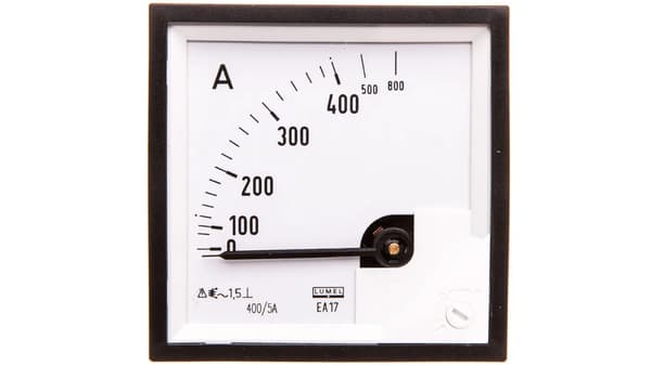 Analog array-amperemeter 800/400A til afbryder 400/5A 72x72mm IP50 C3 K=90 grader EA17N F42100000000