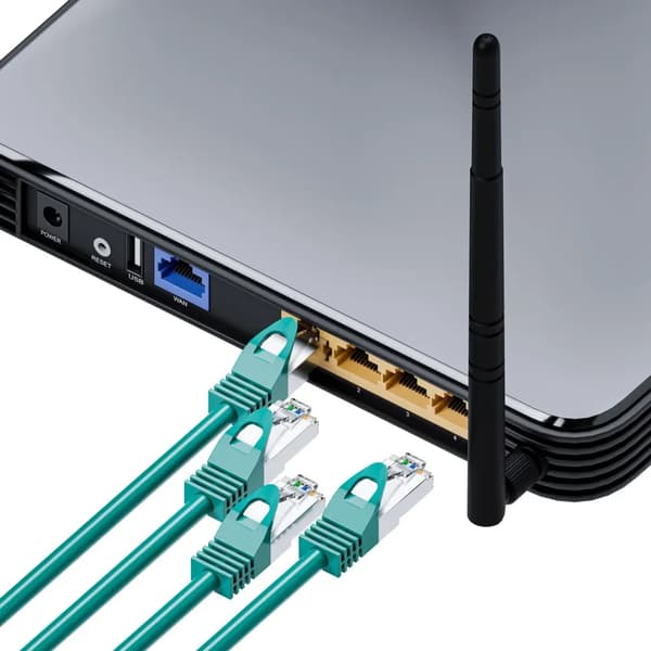 EXTRALINK LAN patchkabel kat6 FTP 10m 1GBIT skærmet kabel rent kobber grøn