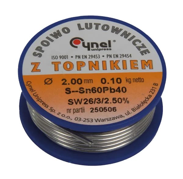 Mega Tin med kolofonium til lodning 1,0 mm spole 100 g (60312)