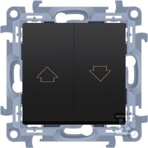 KONTAKT-SIMON 10 Rullegardinkontakt mat sort 10A 74.1471