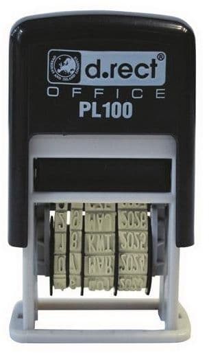 Päivämääräleimasin PL100 musta D.RECT