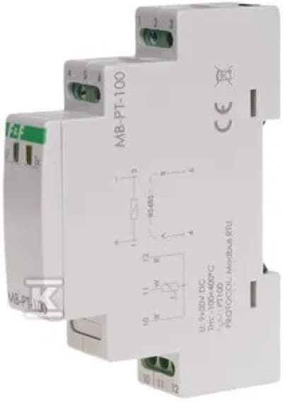 Temperaturtransmitter PT100 med MODBUS RTU-udgang -100-400 gr.C MAX-MB-PT-100