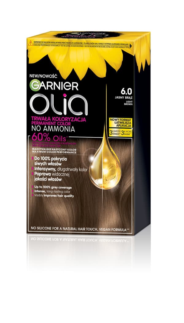 GARNIER Olia Hårfarve Nr. 6.0 Lysebrun - Lysebrun
