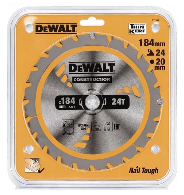 Dewalt Rundsav 184x20mmx24z - DT1951-QZ