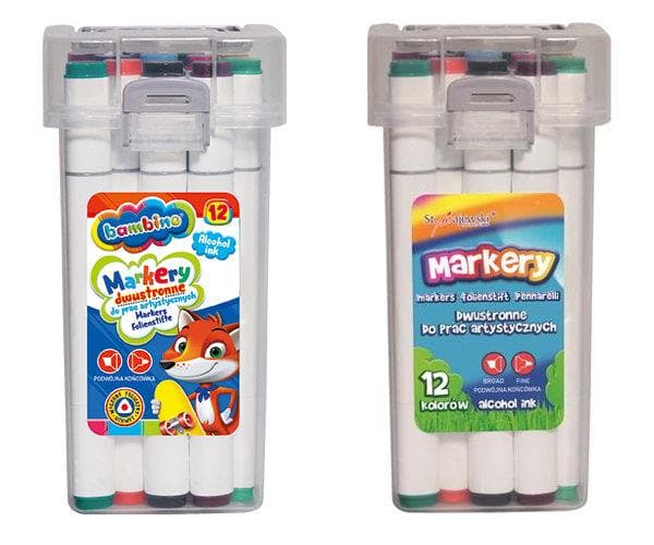 Märkpennor 12 färger BAMBINO standardmix pris per 1 förpackning