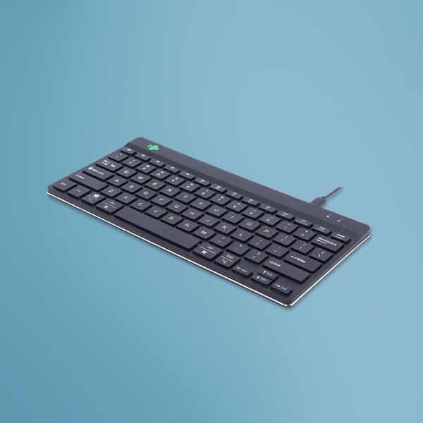 R-Go Tools Compact Break RGOCOUSWDBL tastatur USB QWERTY US engelsk Sort