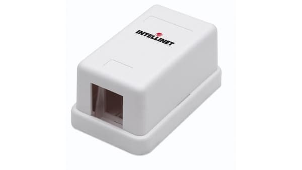 Intellinet Utanpåliggande Keystone Jack-kapsling, 1 port, vit