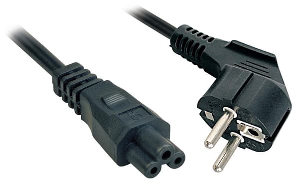 Strömkabel Lindy C5 - Schuko, 3m, svart (30406)