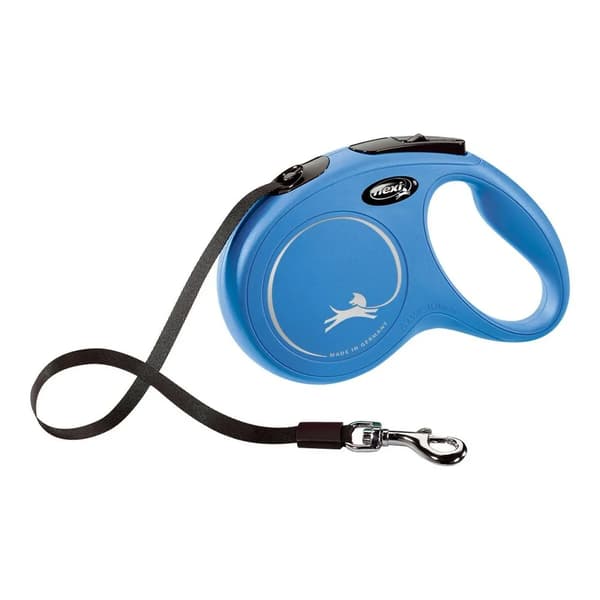 Hundkoppel Flexi New Classic 5m Blå Storlek L