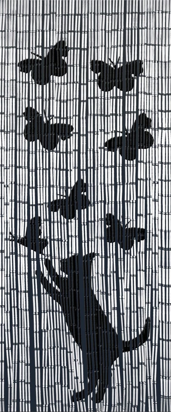 Maximex Bambugardin Katt och fjärilar, 90x200 cm