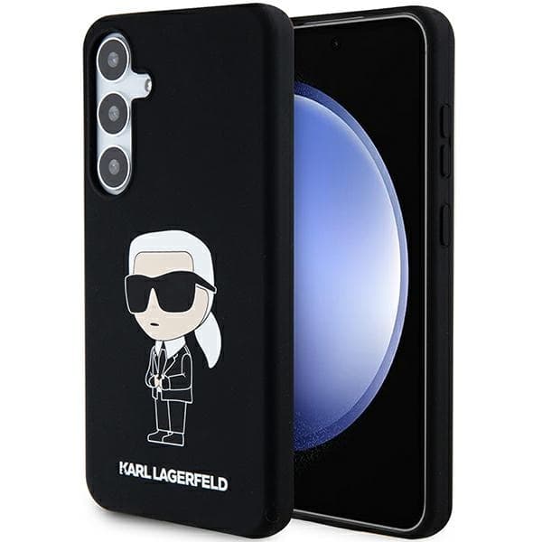 KARL LAGERFELD KLHCS24SSNIKBCK S24 S921 HARDCASE MUSTA SILIKONI IKONIK