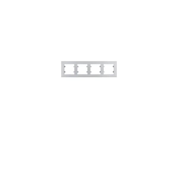 Hager Lumina intense ram 4x horisontell silver (WL5742)