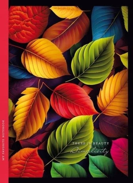 Dekorativ notesbog 143x200/64K gitter TW Liscie