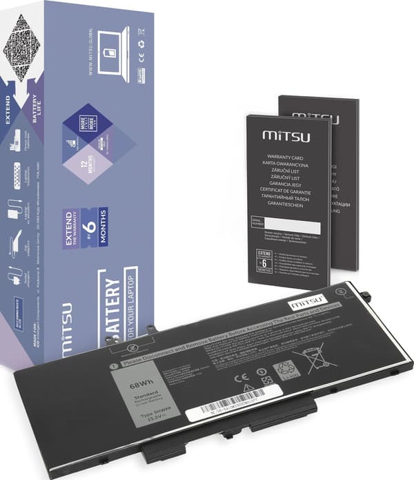 Batteri Mitsu til Dell Latitude 14 (5410), 15 (5510)