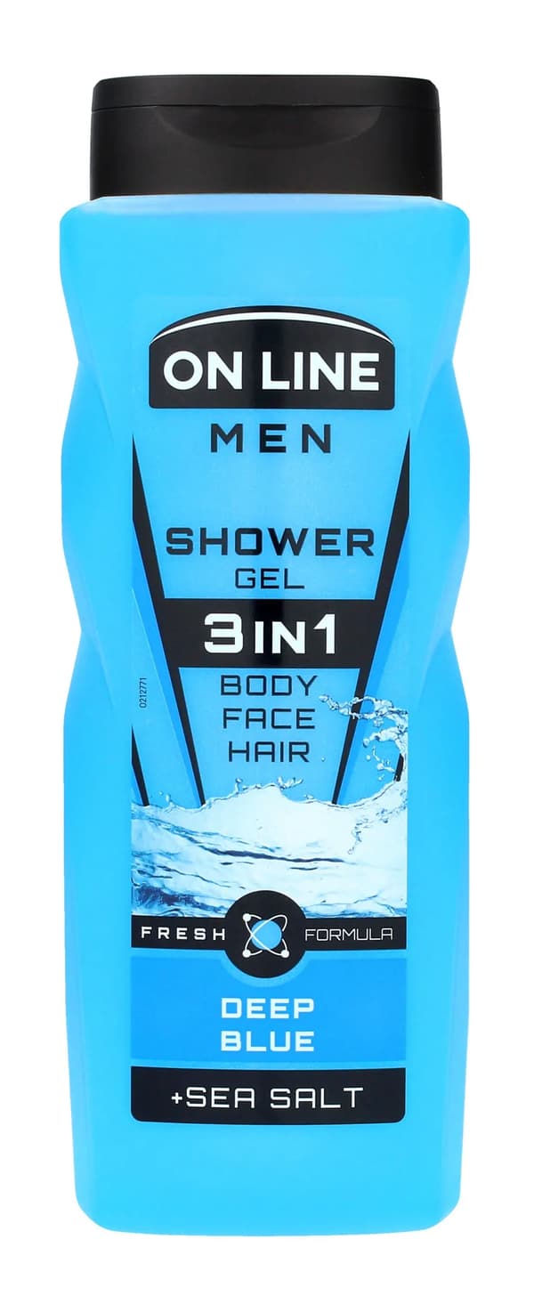 On Line Men Duschgel 3in1 Deep Blue för män 410ml