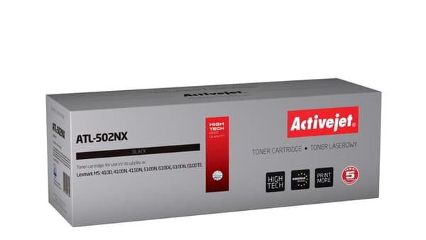 Activejet Toner ATL-502NX Sort Erstatning for 502X (5901443096849)