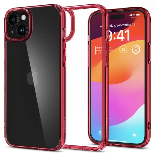 Spigen Ultra Hybrid Cover til iPhone 15 Plus - rød