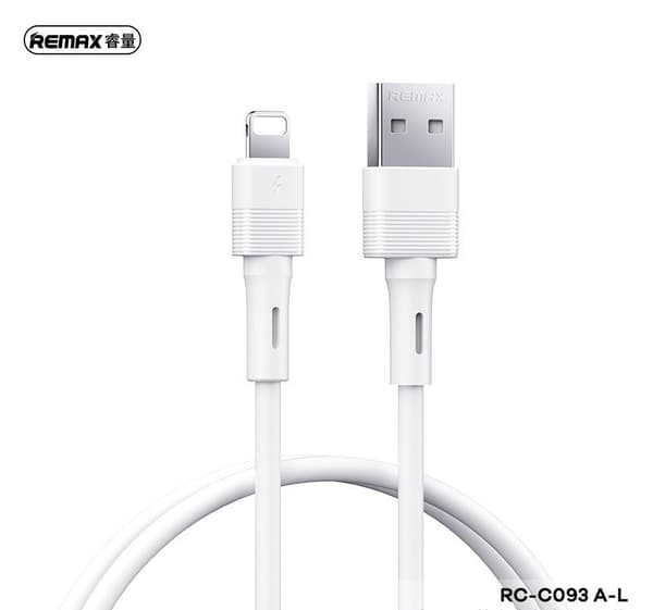 REMAX LEYA SERIES RC-C093 2.4A USB/LIGHTNING KABEL 1M HVID