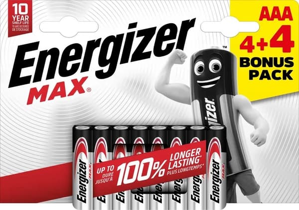 Energizer LR03/8 Max AAA 4+4 ilmainen
