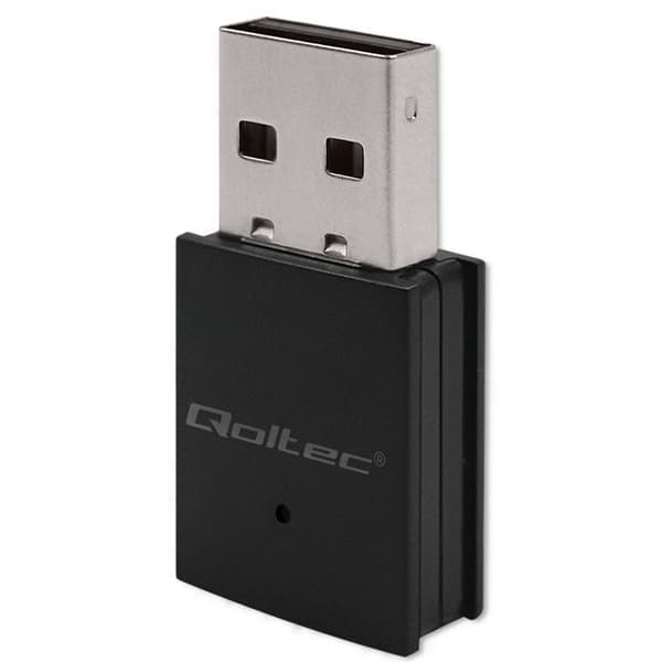 Qoltec langaton erittäin nopea Mini WiFi-sovitin | AC-standardi | BT 4.0 | USB 2.0 | 600Mbps