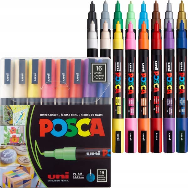 POSCA UNI PC-3M markørsæt 16