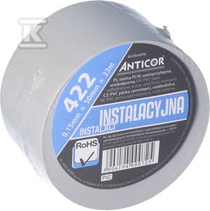 TEIPPI 422 ASENNUS. PVC HARMAA 50MMX33M