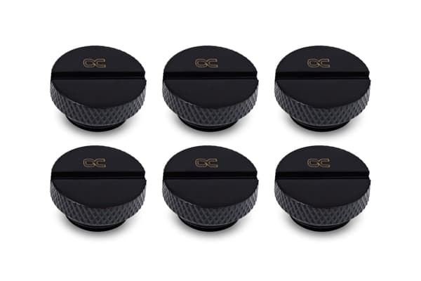Alphacool G1/4 istapstopper, sort - 6 stk.