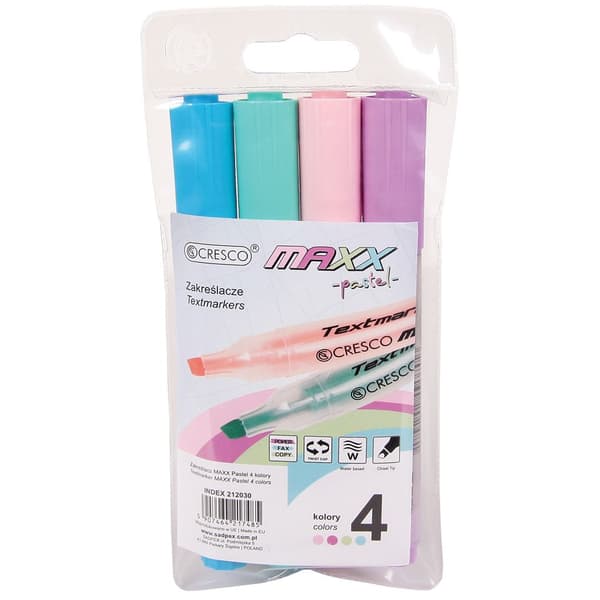 Overstregningstusch MAXX Pastel 4 farver