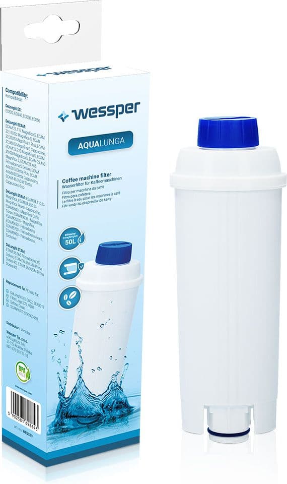 Vesisuodatin Wessper AquaLunga -kahvinkeittimiin