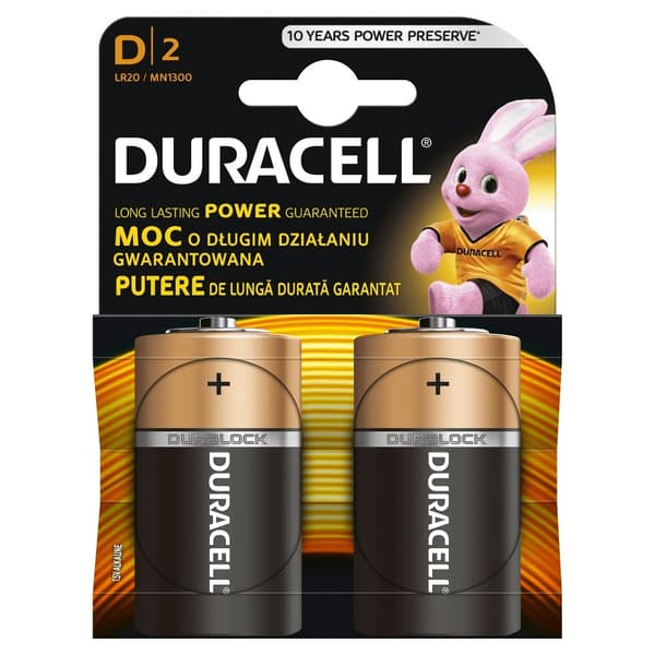 DURACELL ALKALI PARISTO BASIC LR20/D M RAKKOPAKKAUS *2