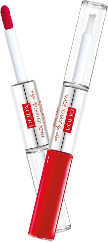 Pupa, Made To Last, Parabenfri, Hållbart, Flytande Läppstift, 006, Eldröd, Duo, 4 ml