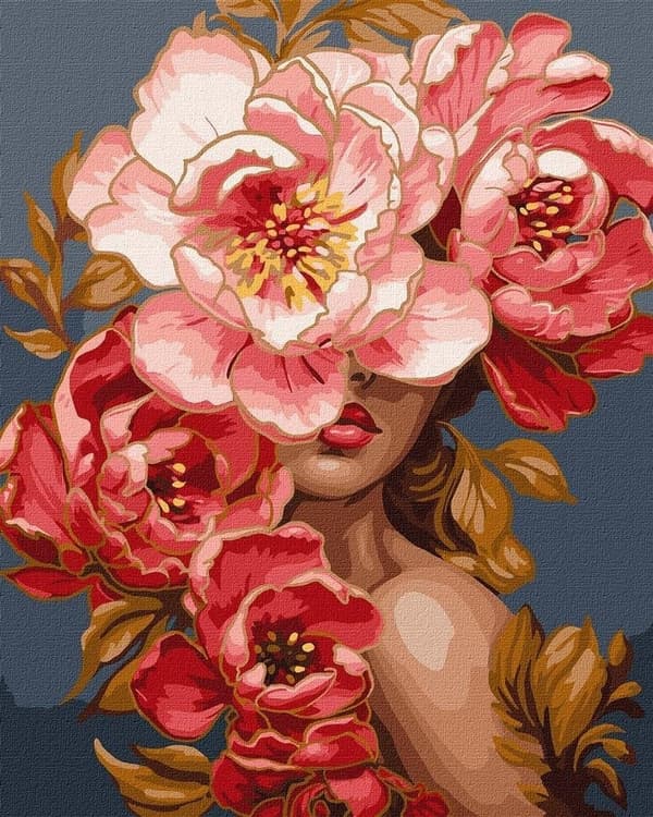 Mal efter tal - Blomstrende ynde 40x50cm